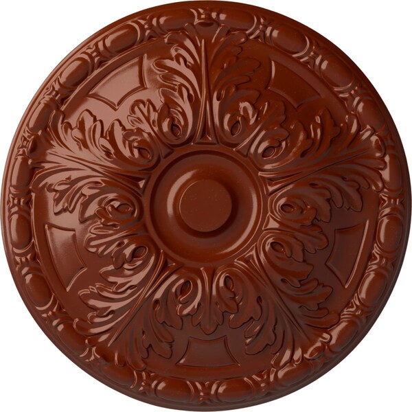 Ekena Millwork Granada Ceiling Medallion (Fits Canopies up to 4 1/4"), Hand-Painted Firebrick, 15 3/4"OD x 5/8"P CM16GAFIF - main